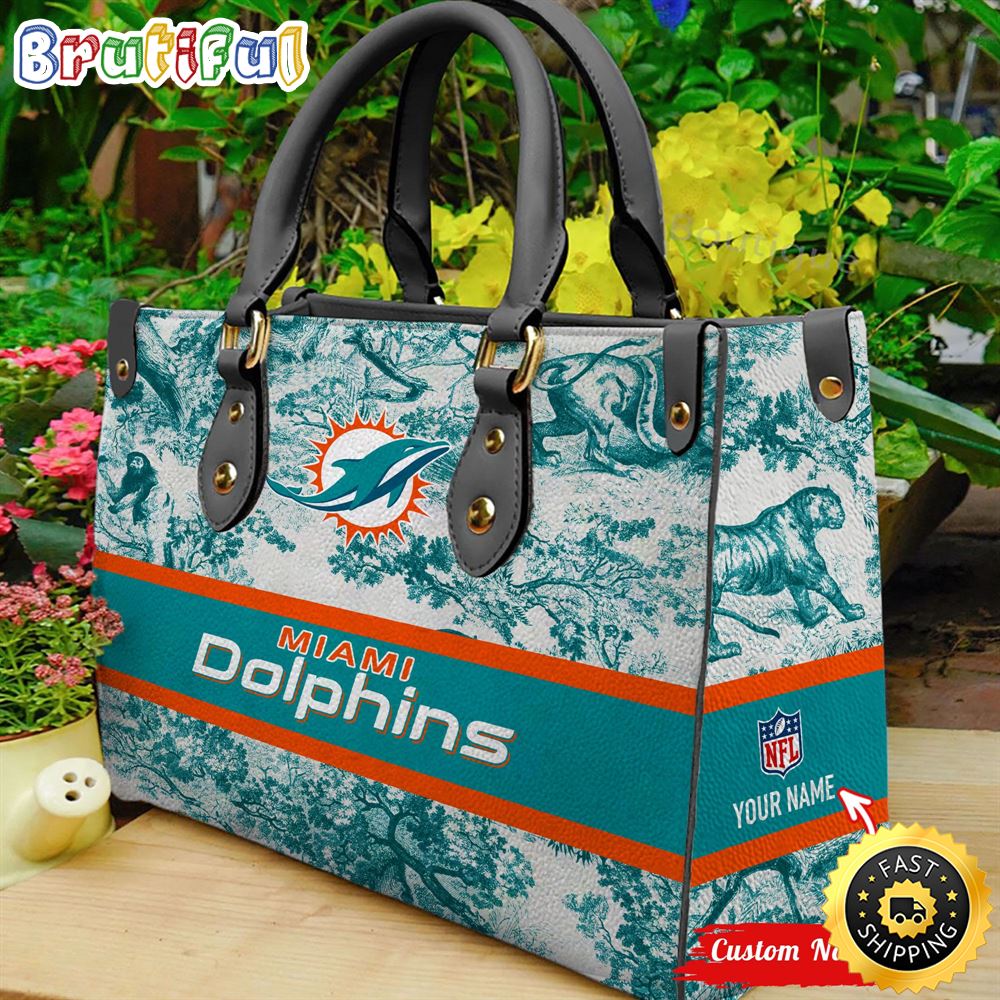 Sportswearmerch Miami Dolphins NFL Leather Handbag For Fan
