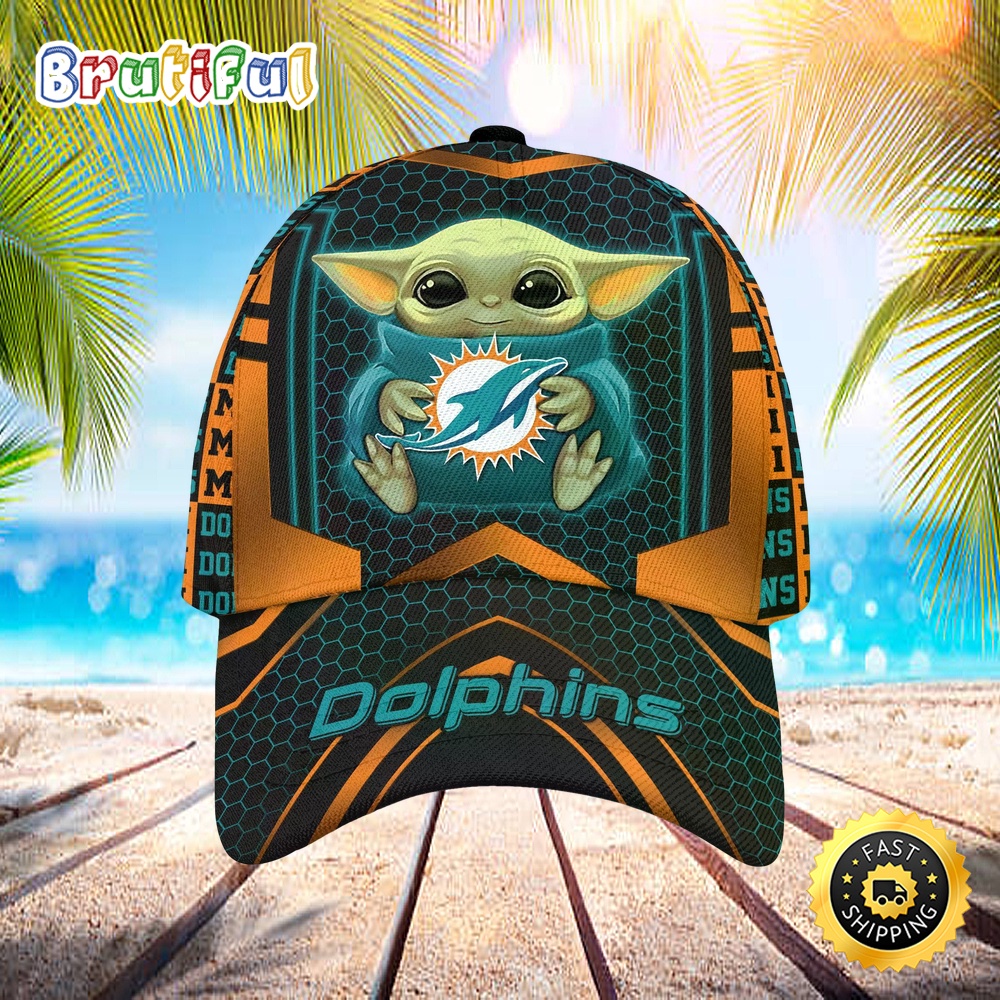 Sportswearmerch Miami Dolphins NFL x Baby Yoda Classic Cap For Fan
