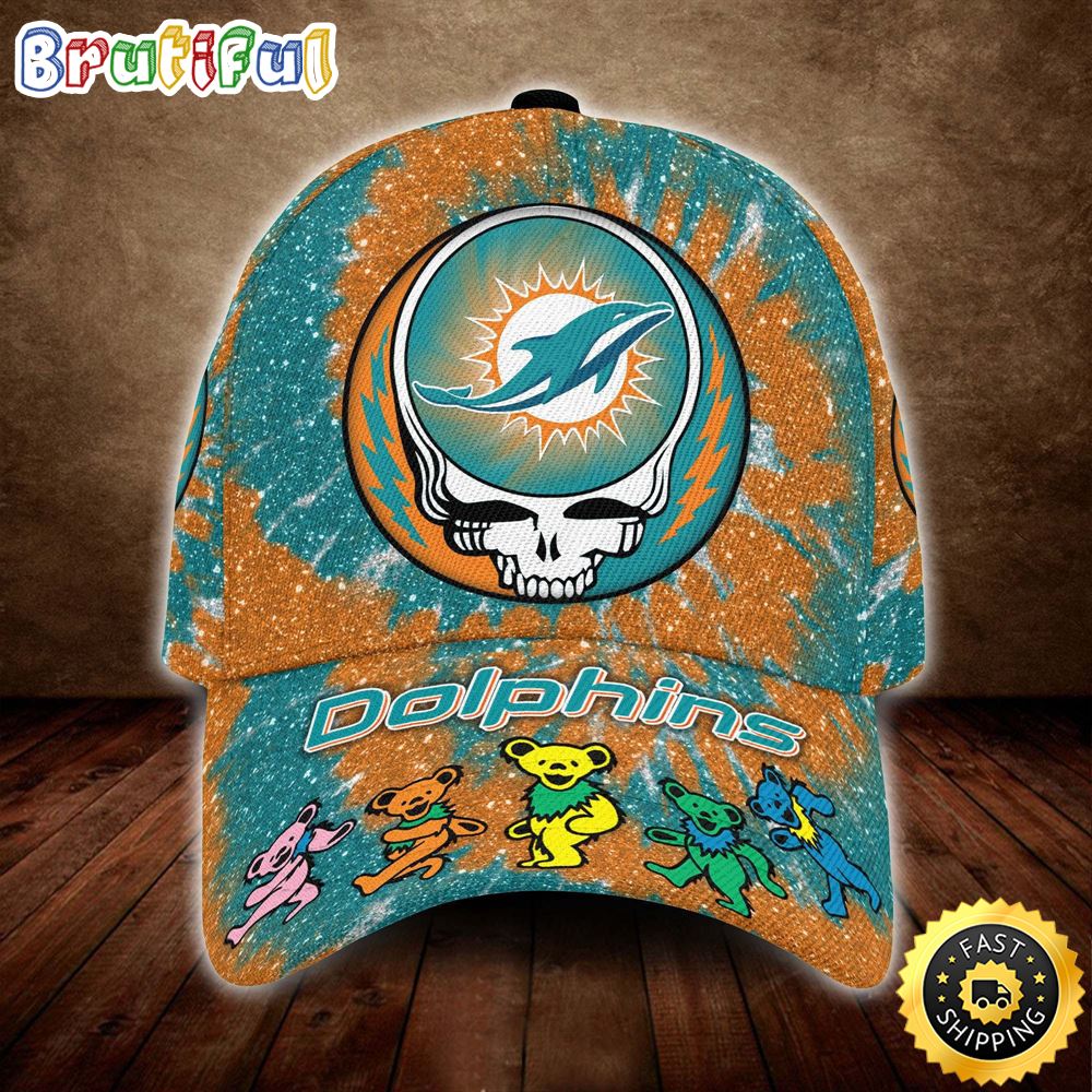 Sportswearmerch Miami Dolphins NFL x Grateful Dead Classic Cap For Fan