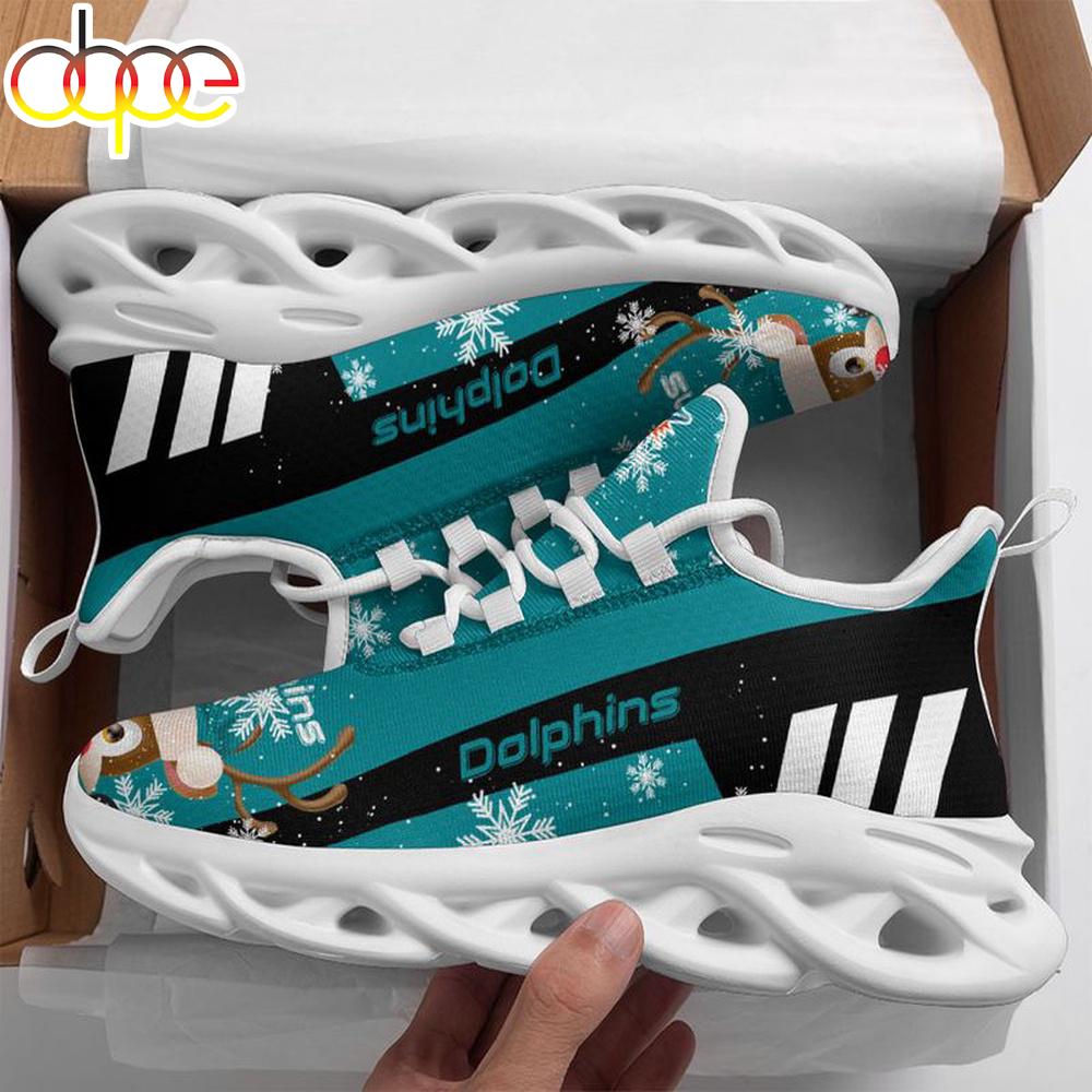 Sportswearmerch Miami Dolphins NFL X-max Reindeer Christmas Max Soul Shoes Sneakers For Men And Women