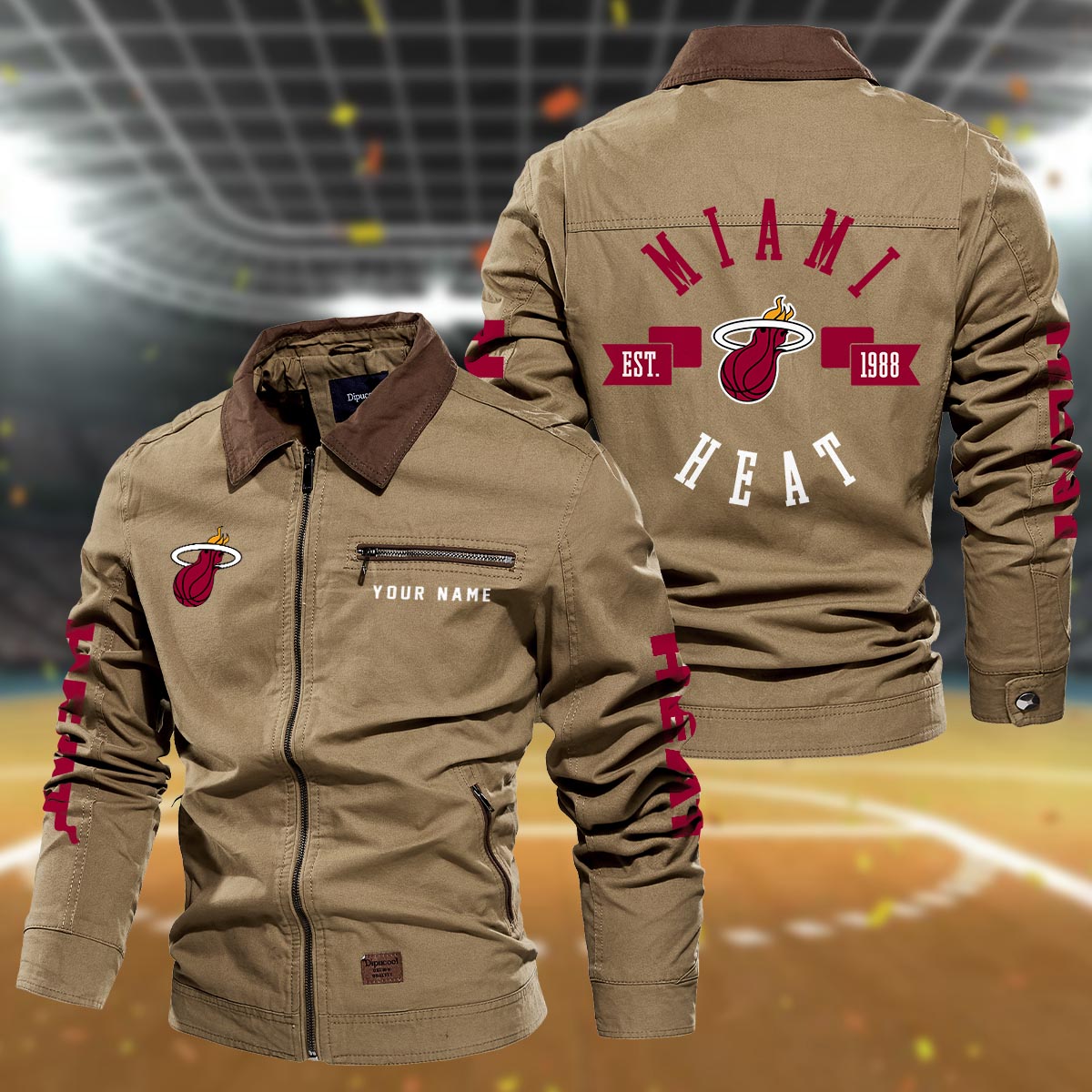 Sportswearmerch Miami Heat NBA Lapel Jacket For Fan