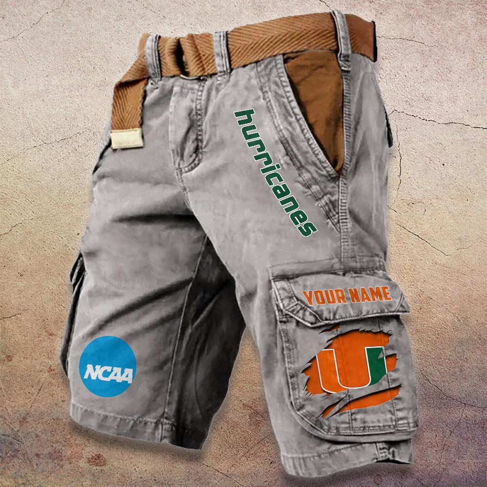 Sportswearmerch Miami Hurricanes NCAA Denim Short For Fan
