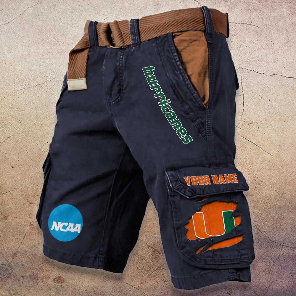 Sportswearmerch Miami Hurricanes NCAA Denim Short For Fan