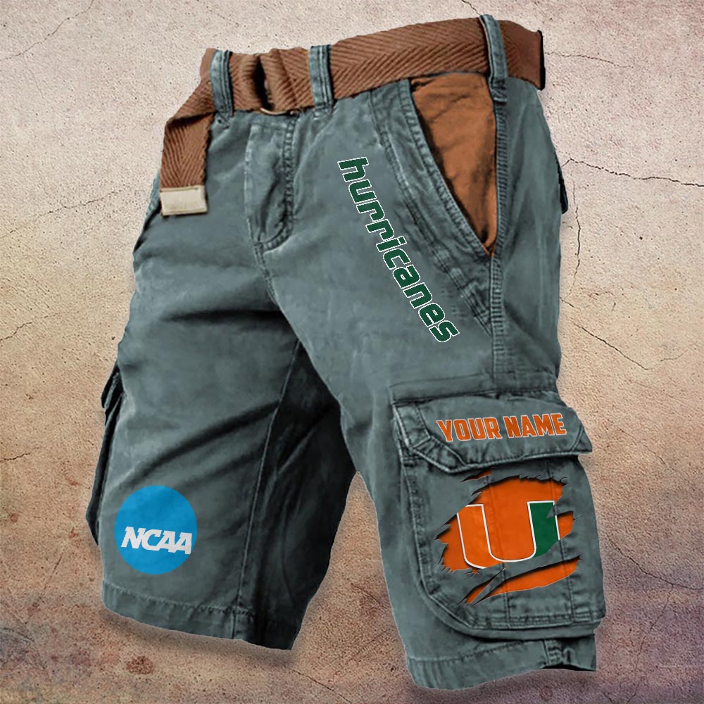 Sportswearmerch Miami Hurricanes NCAA Denim Short For Fan