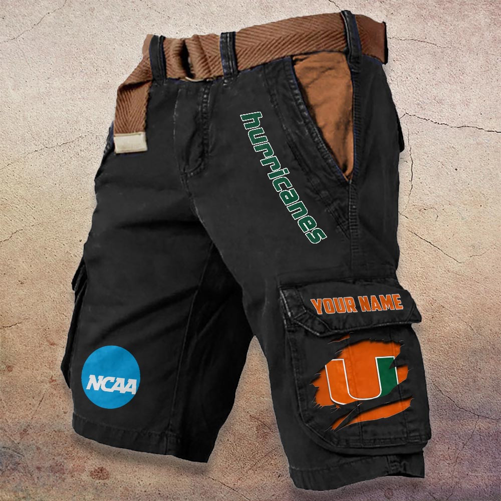 Sportswearmerch Miami Hurricanes NCAA Denim Short For Fan