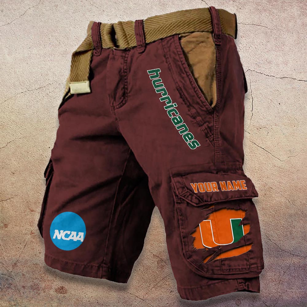 Sportswearmerch Miami Hurricanes NCAA Denim Short For Fan