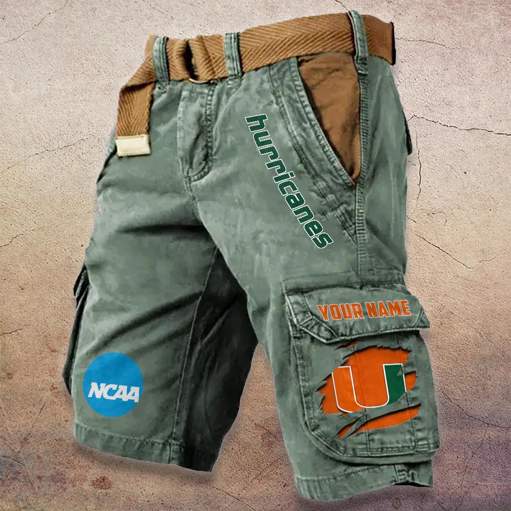 Sportswearmerch Miami Hurricanes NCAA Denim Short For Fan