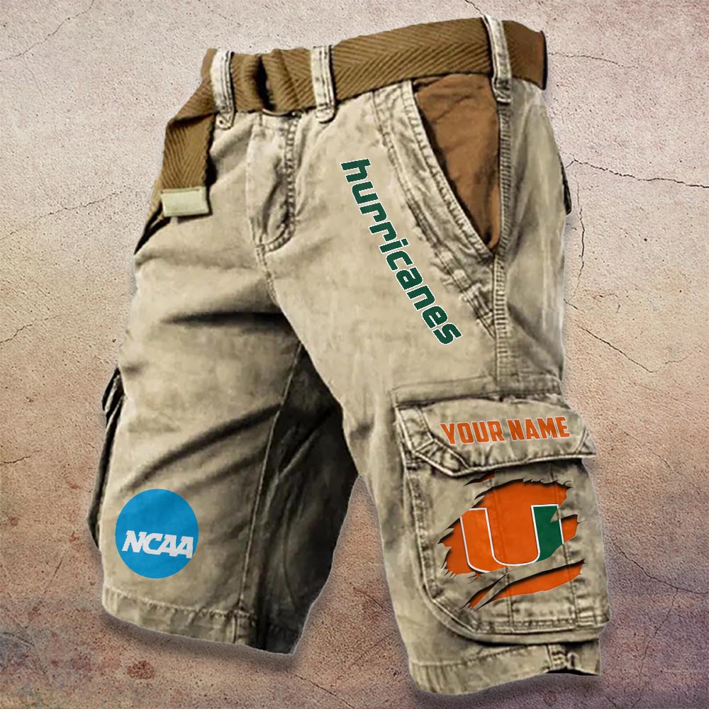Sportswearmerch Miami Hurricanes NCAA Denim Short For Fan