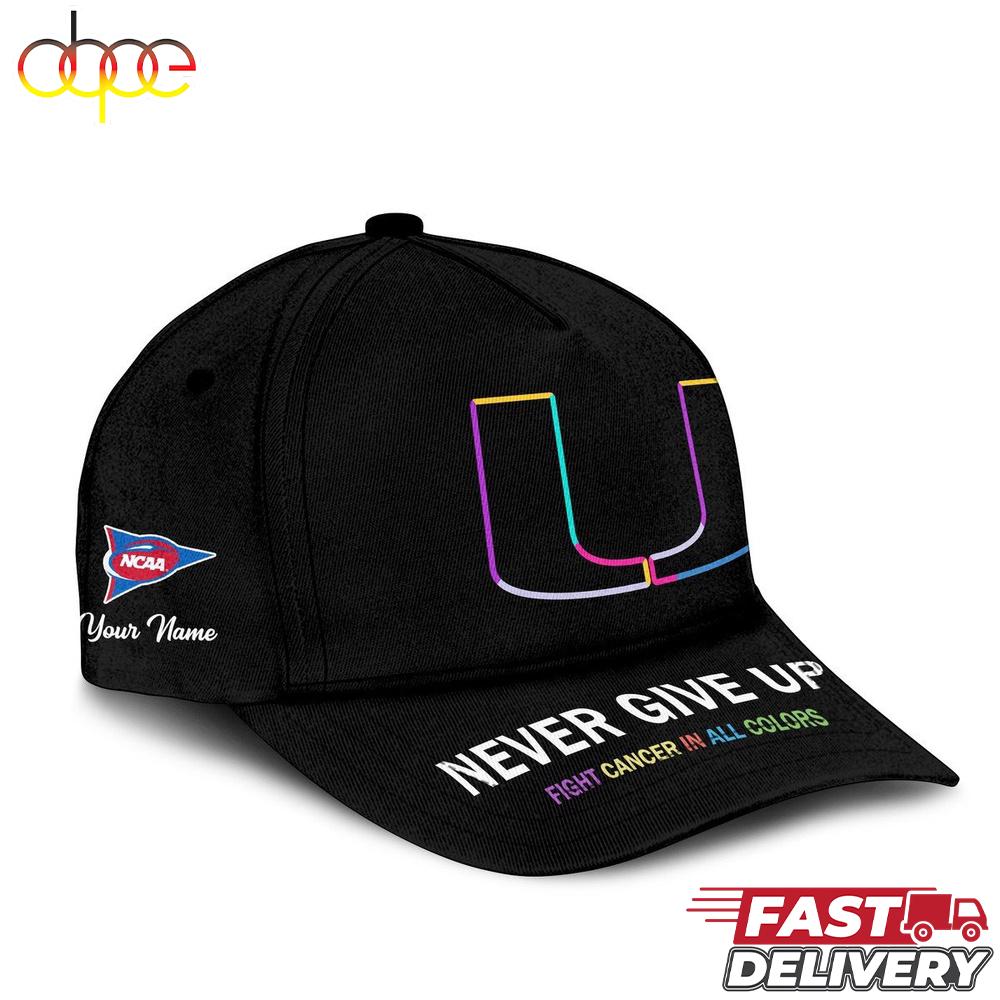 Sportswearmerch Miami Hurricanes NCAA Fight Cancer In Classic Cap For Fan