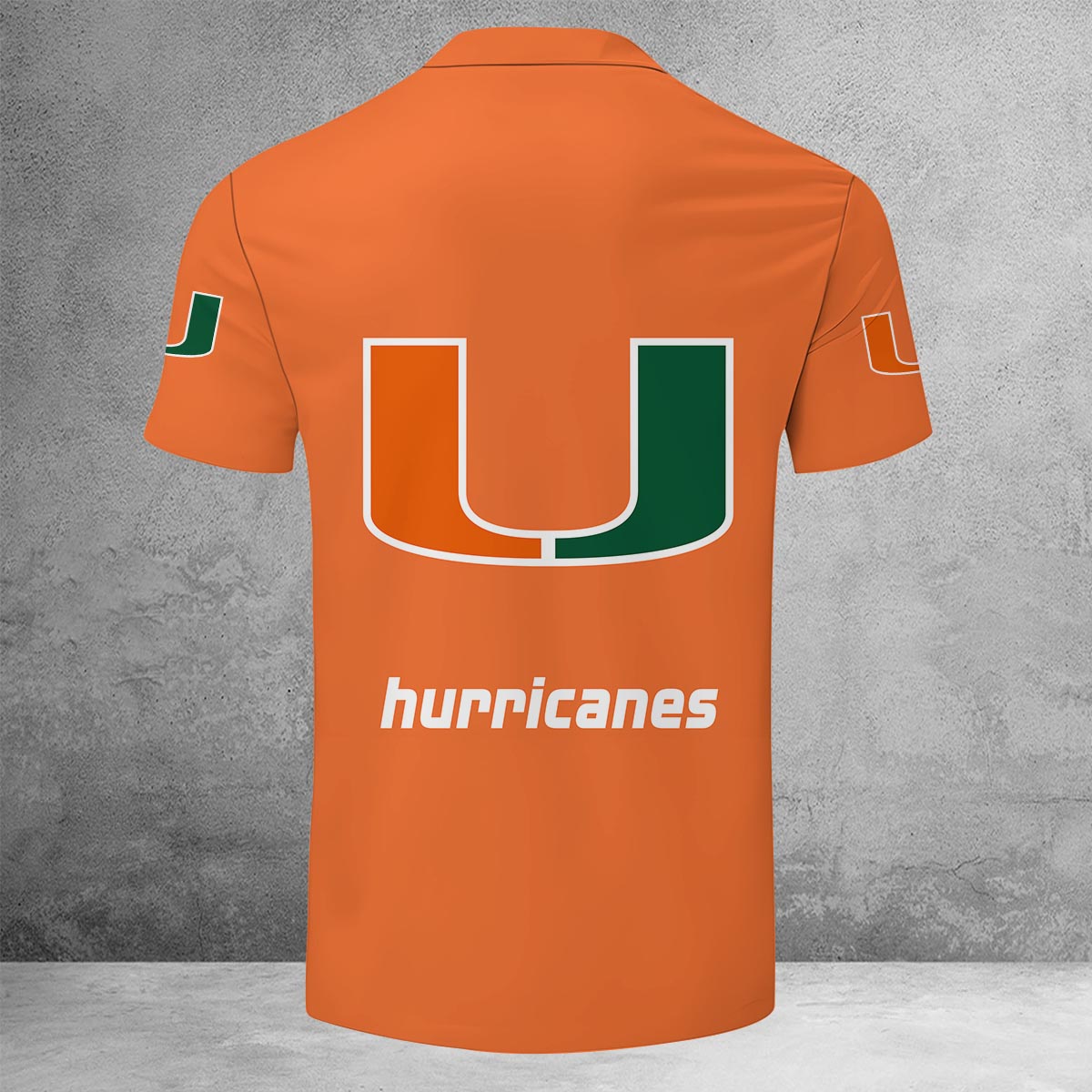 Sportswearmerch Miami Hurricanes NCAA Lapel Zip Polo Shirt For Fan