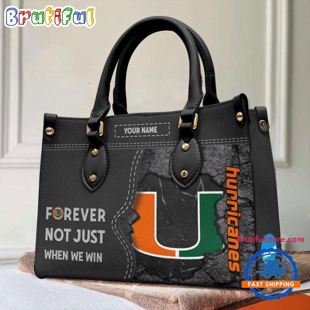 Sportswearmerch Miami Hurricanes NCAA Leather Hand Bag For Fan