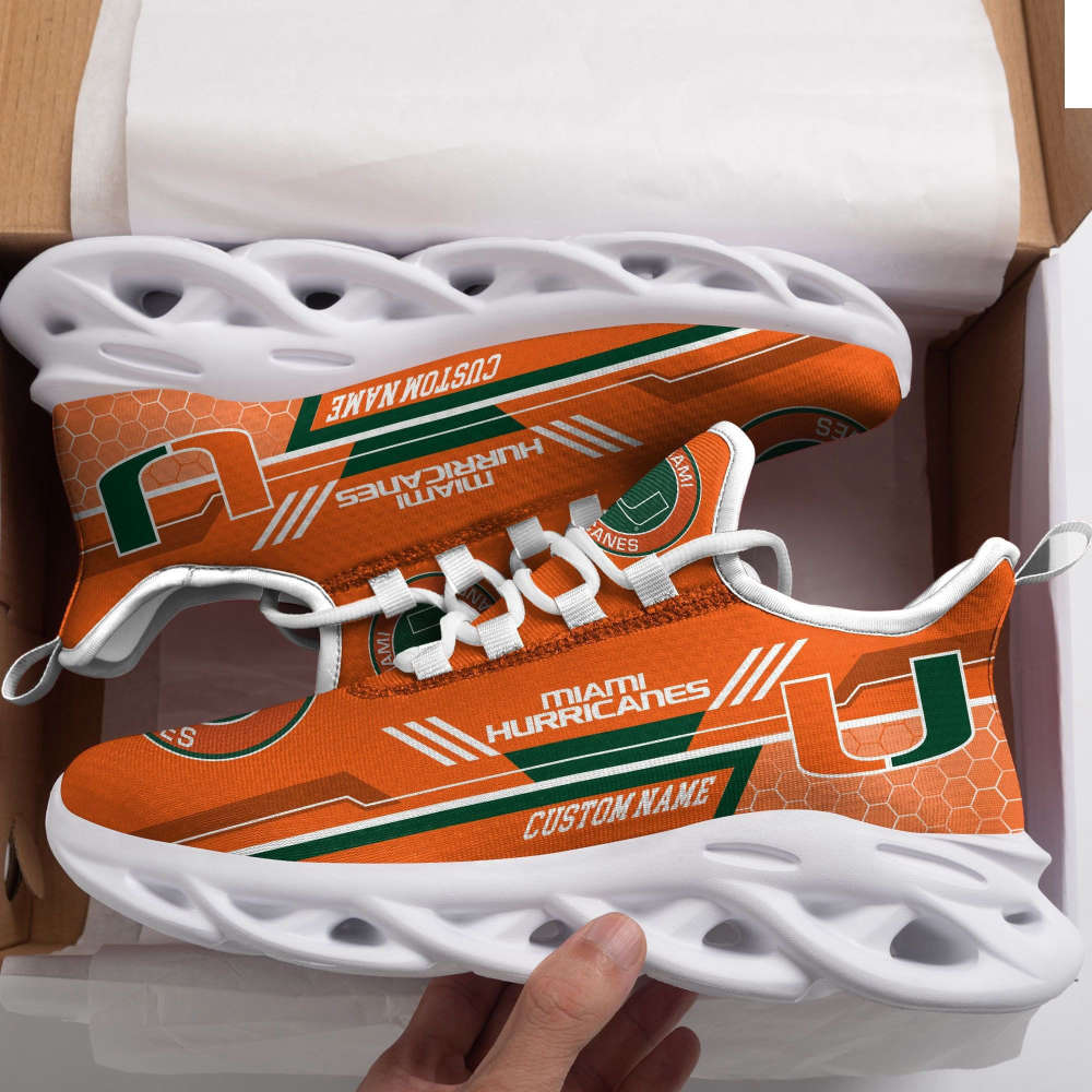 Sportswearmerch Miami Hurricanes NCAA Max Soul Shoes Sneakers For Men And Women