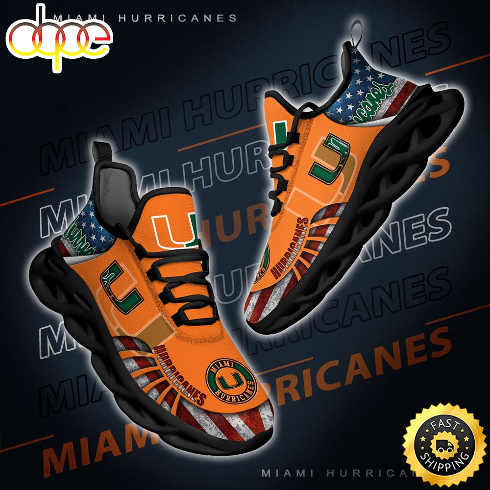 Sportswearmerch Miami Hurricanes NCAA Max Soul Shoes Sneakers For Men And Women