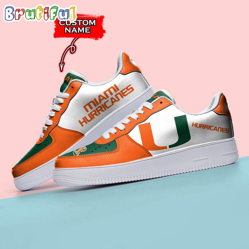 Sportswearmerch Miami Hurricanes NCAA Sporty Air Low-Top Shoes For Men And Women