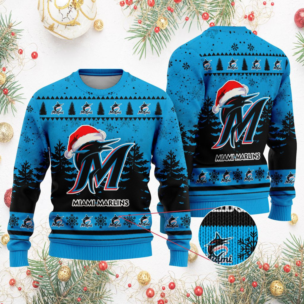 Sportswearmerch Miami Marlins MLB Funny Christmas Ugly Sweater For Fans