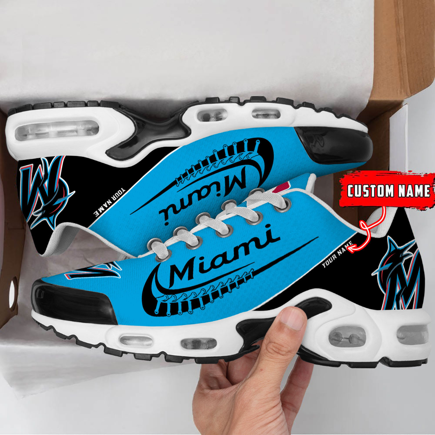Sportswearmerch Miami Marlins MLB TN Shoes Sneakers For Men And Women