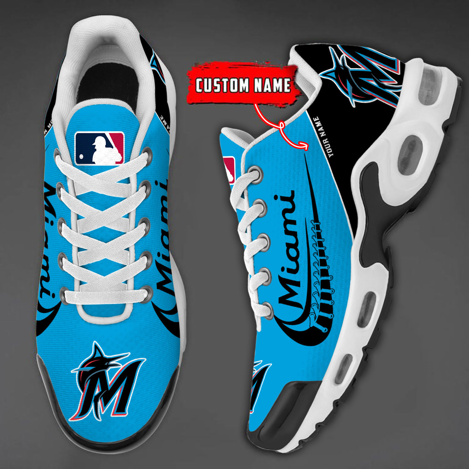 Sportswearmerch Miami Marlins MLB TN Shoes Sneakers For Men And Women