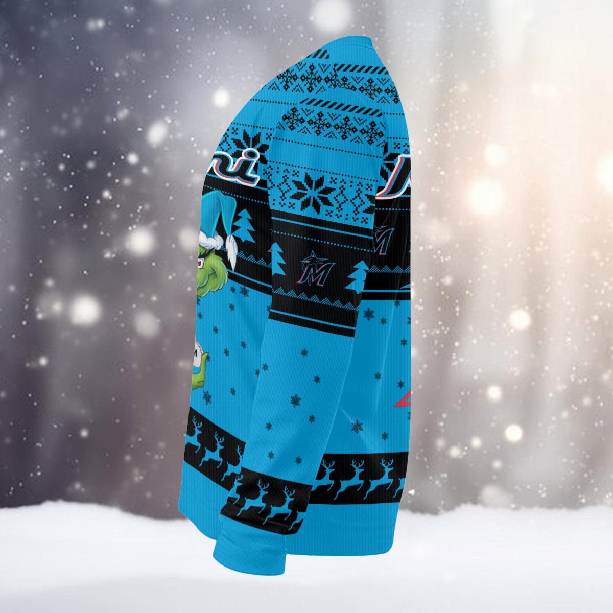 Sportswearmerch Miami Marlins MLB x Grinch Christmas Ugly Sweater For Fans