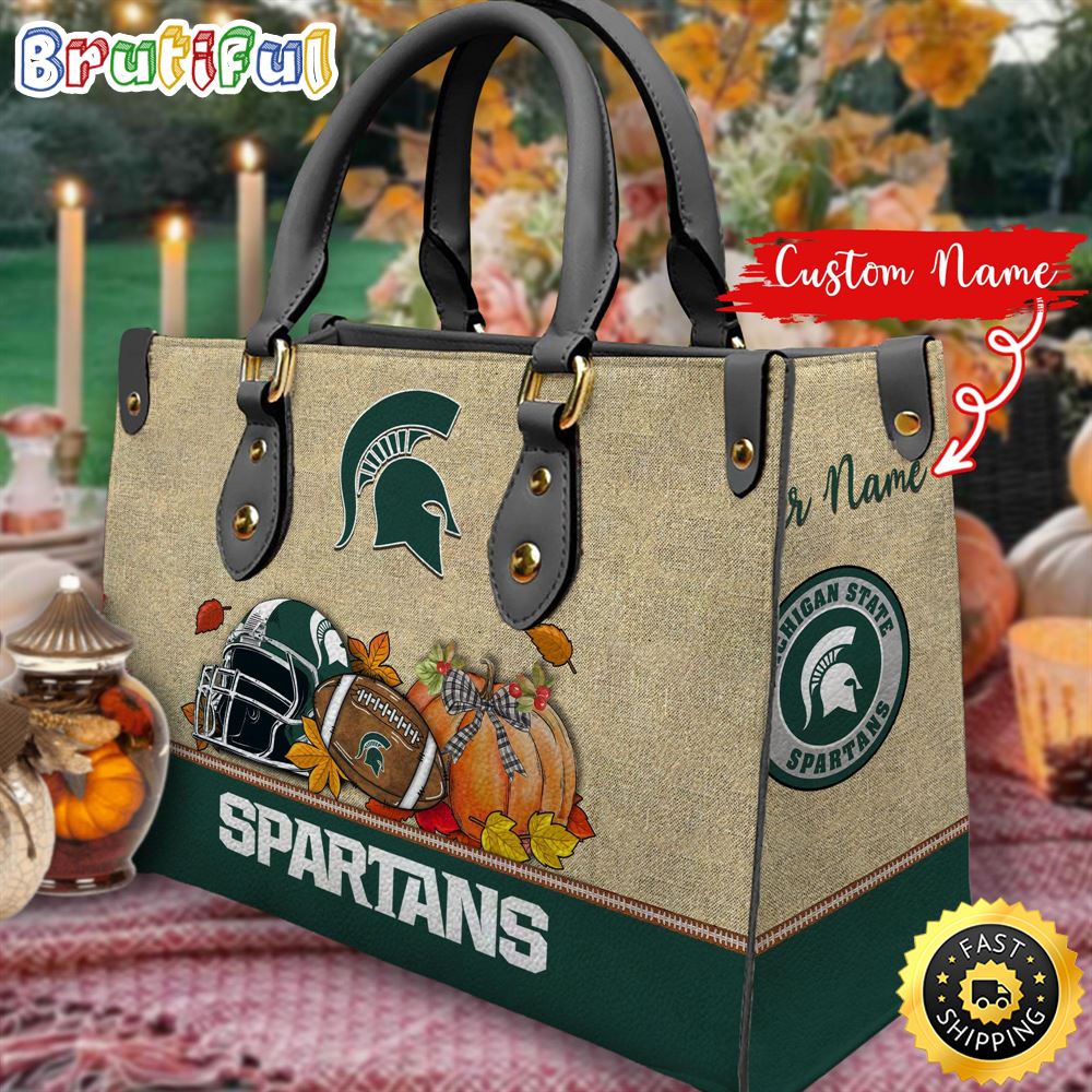Sportswearmerch Michigan State Spartans NCAA Autumn Leather Handbag For Fan