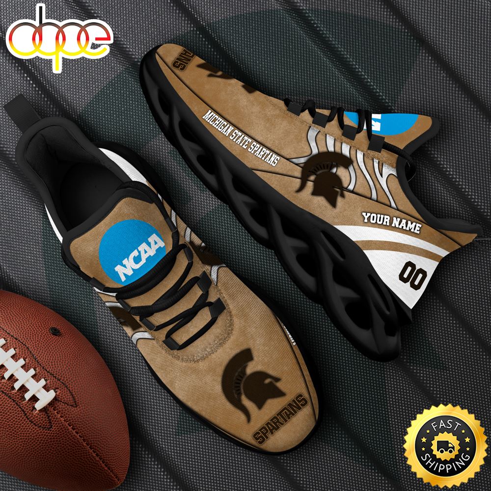 Sportswearmerch Michigan State Spartans NCAA Black Max Soul Shoes Sneakers For Men And Women