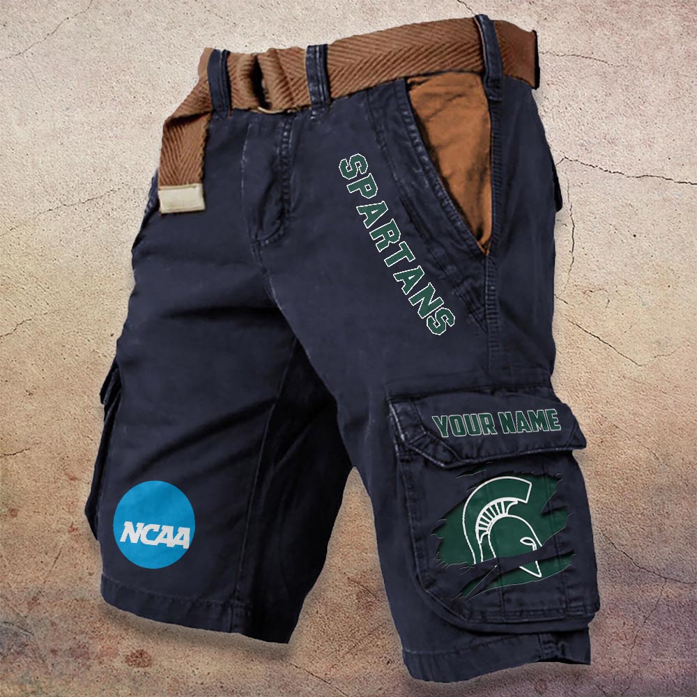 Sportswearmerch Michigan State Spartans NCAA Denim Short For Fan