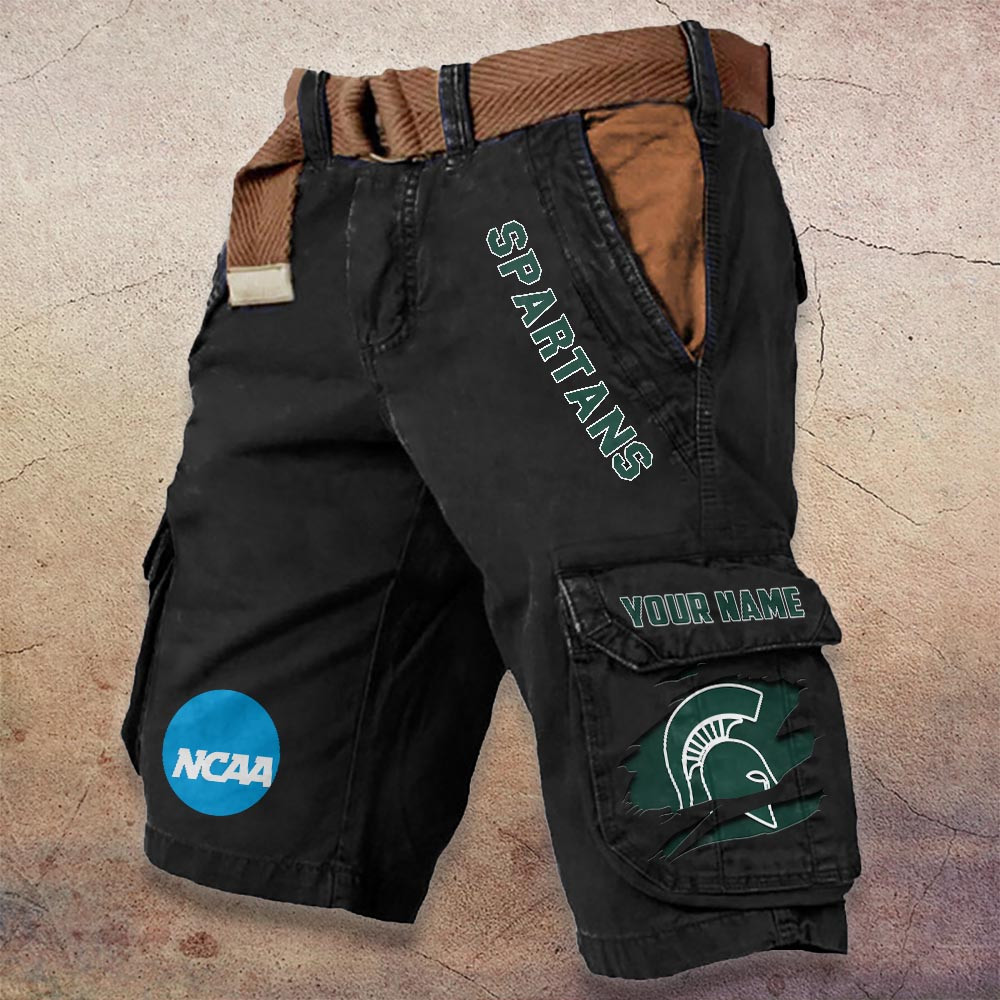 Sportswearmerch Michigan State Spartans NCAA Denim Short For Fan