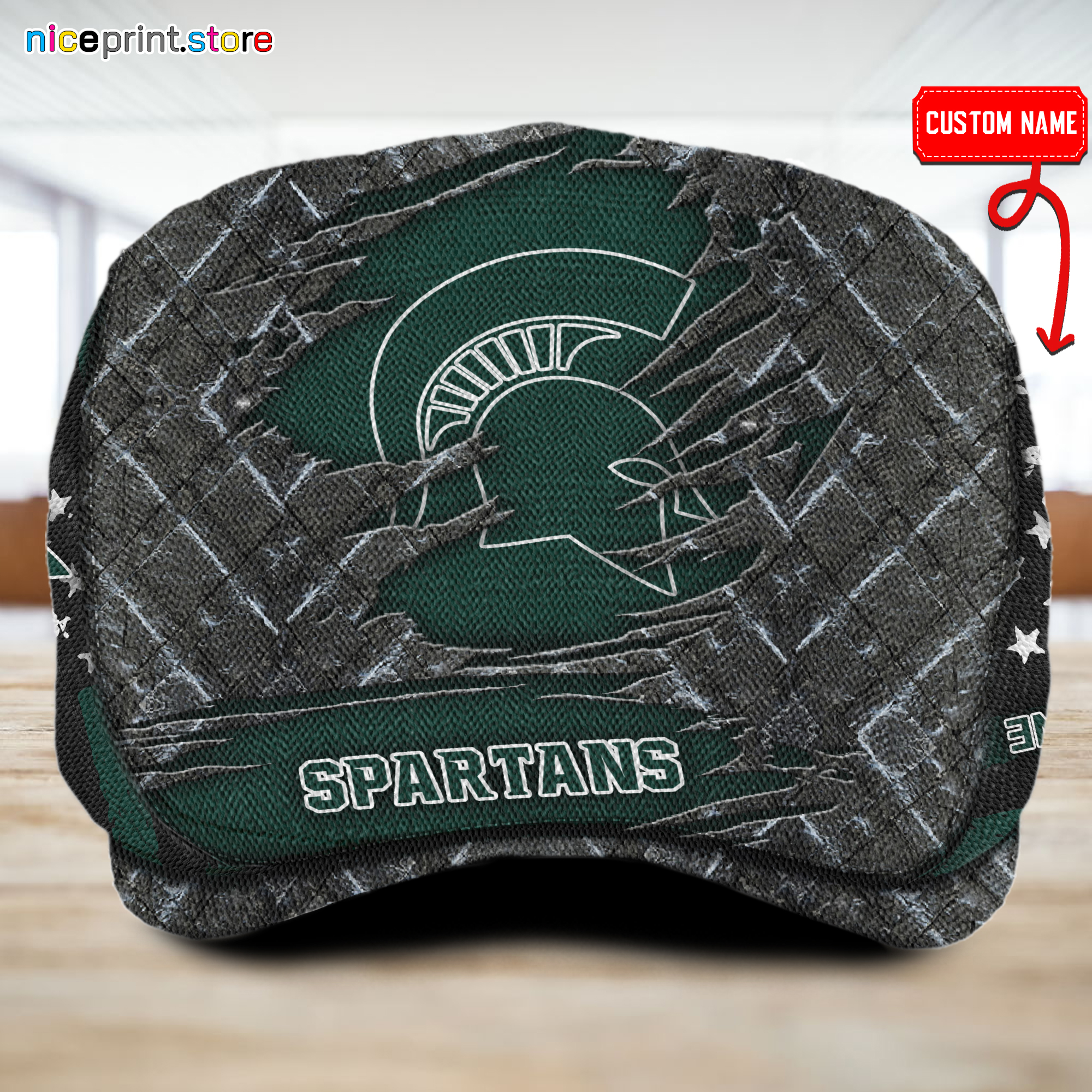 Sportswearmerch Michigan State Spartans NCAA Flat Cap For Fan