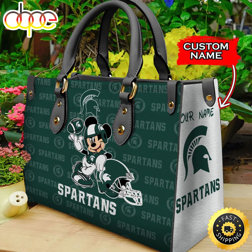Sportswearmerch Michigan State Spartans NCAA Mickey Leather Bag For Fan