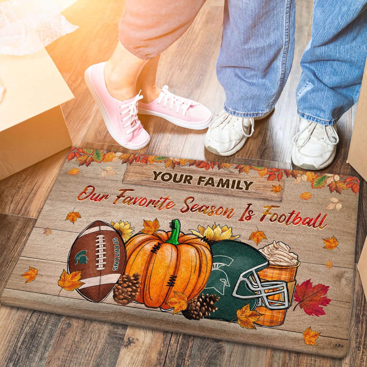 Sportswearmerch Michigan State Spartans NCAA Our Favorite Season is Football Doormat For Fan