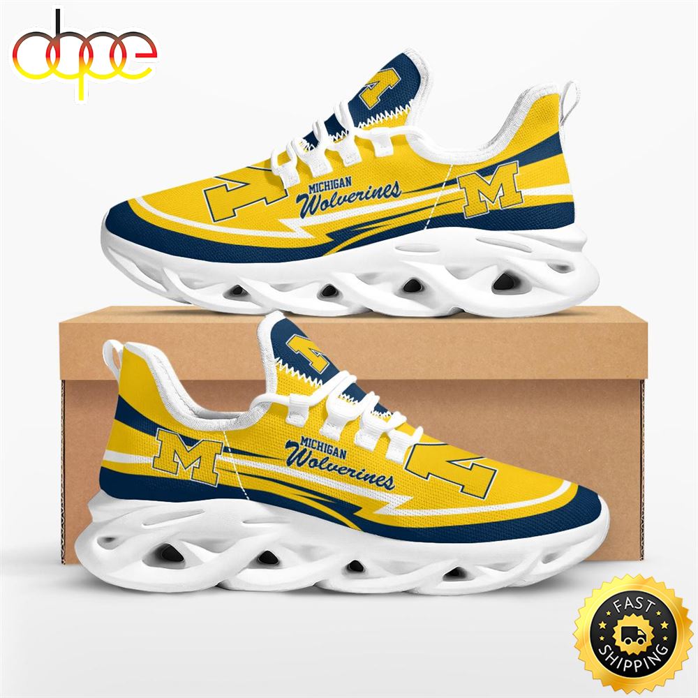 Sportswearmerch Michigan Wolverines NCAA Are Coming Curves Max Soul Shoes Sneakers For Men And Women