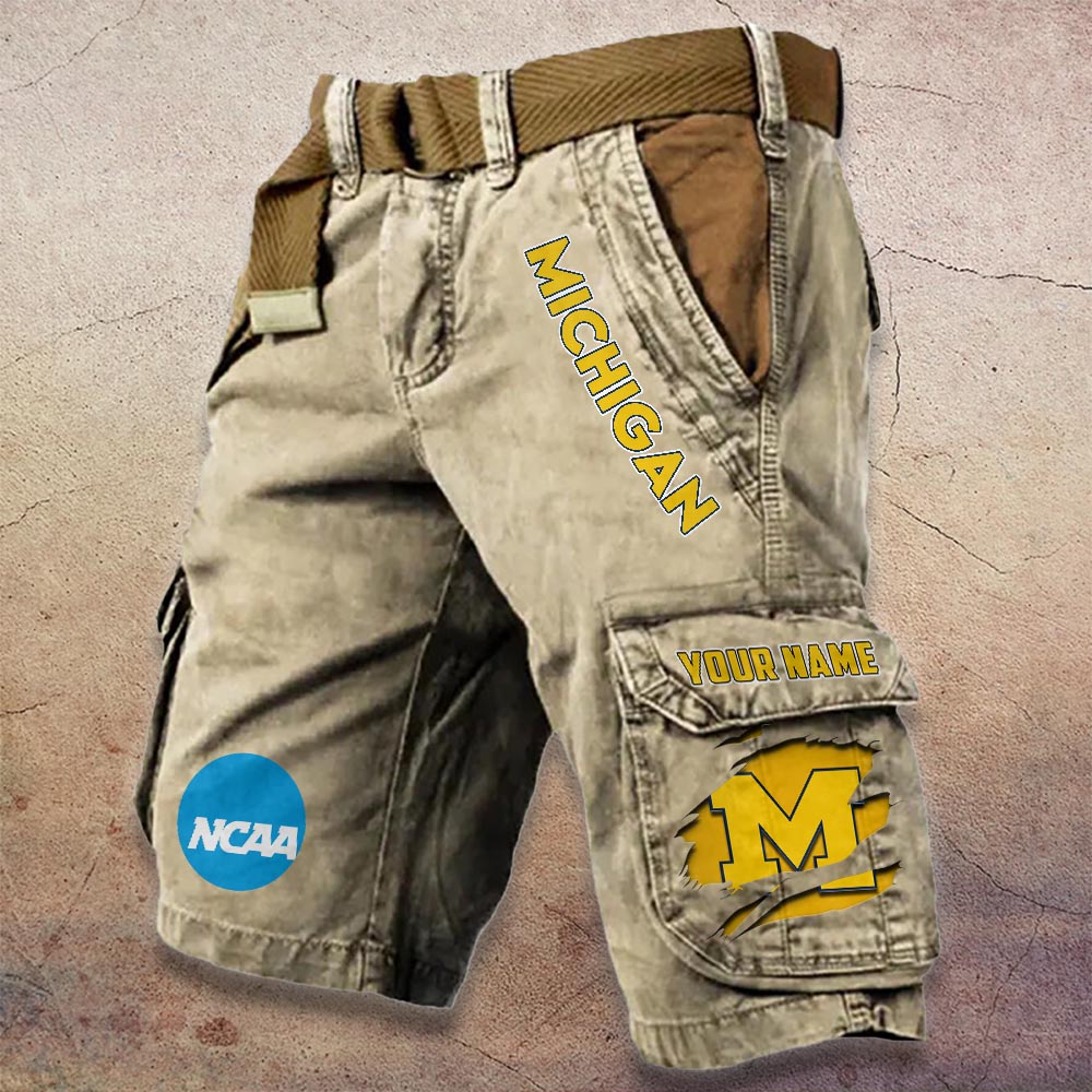 Sportswearmerch Michigan Wolverines NCAA Denim Short For Fan