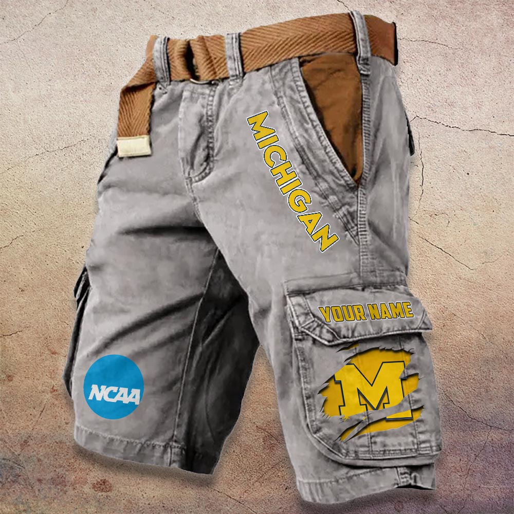 Sportswearmerch Michigan Wolverines NCAA Denim Short For Fan