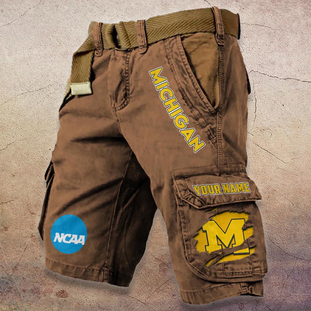 Sportswearmerch Michigan Wolverines NCAA Denim Short For Fan