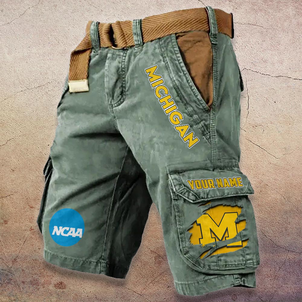 Sportswearmerch Michigan Wolverines NCAA Denim Short For Fan