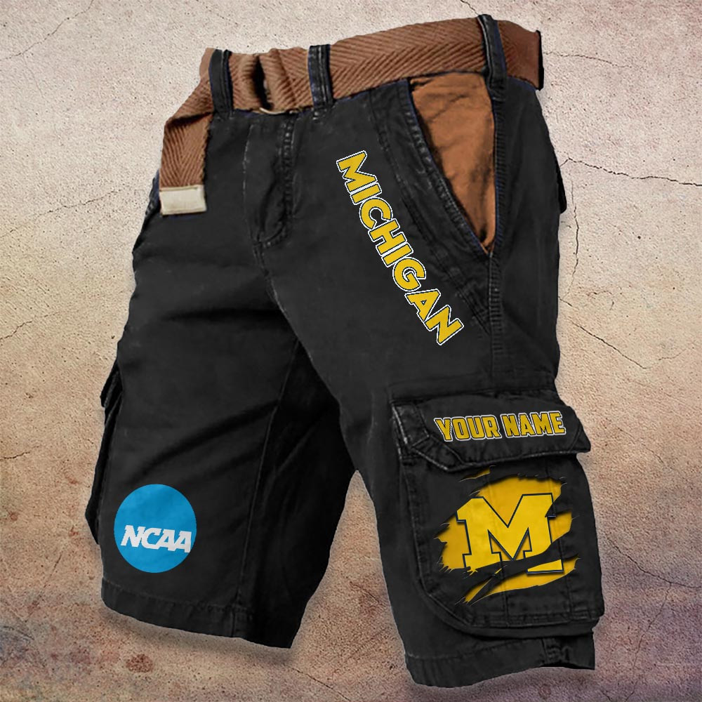Sportswearmerch Michigan Wolverines NCAA Denim Short For Fan