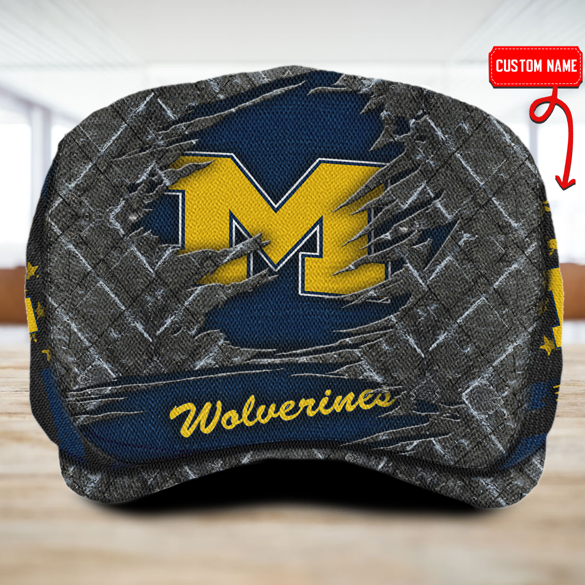 Sportswearmerch Michigan Wolverines NCAA Flat Cap For Fan