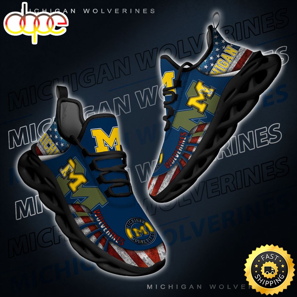 Sportswearmerch Michigan Wolverines NCAA Max Soul Shoes Sneakers For Men And Women