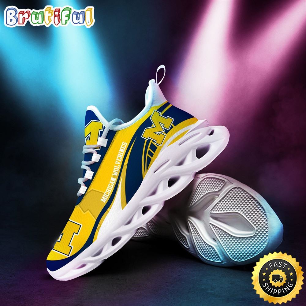 Sportswearmerch Michigan Wolverines NCAA Sneakers Max Soul Shoes For Fan