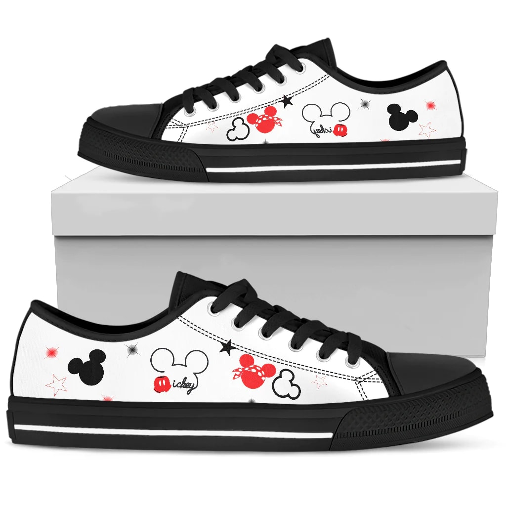 Sportswearmerch Mickey Mouse Low Top Canvas Sneakers Shoes For Men And Women