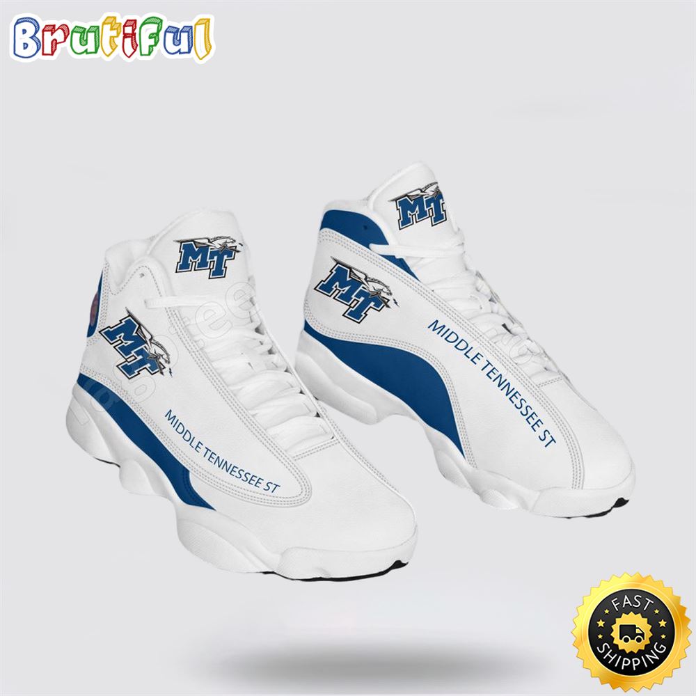 Sportswearmerch Middle Tennessee Blue Raiders NCAA AJ13 Sneakers Shoes For Men And Women