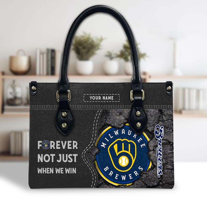 Sportswearmerch Milwaukee Brewers MLB Leather Handbag For Fan