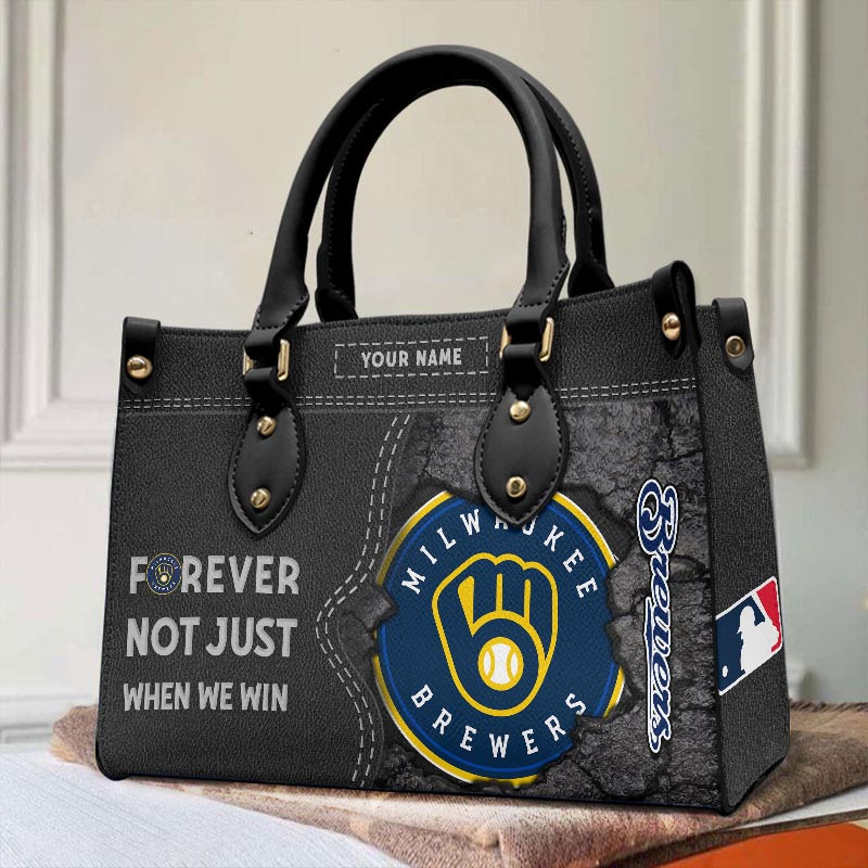 Sportswearmerch Milwaukee Brewers MLB Leather Handbag For Fan