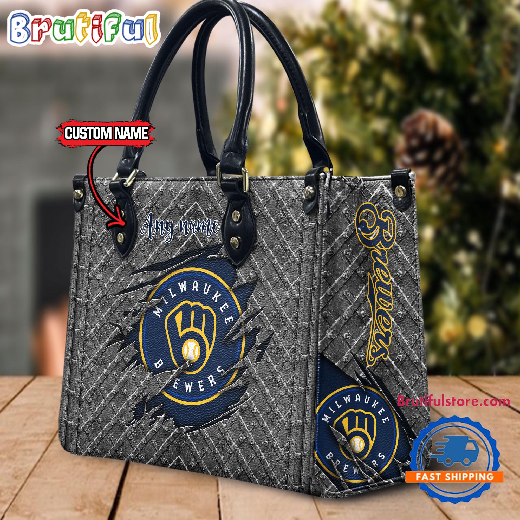 Sportswearmerch Milwaukee Brewers MLB Sports Leather Bag For Fan