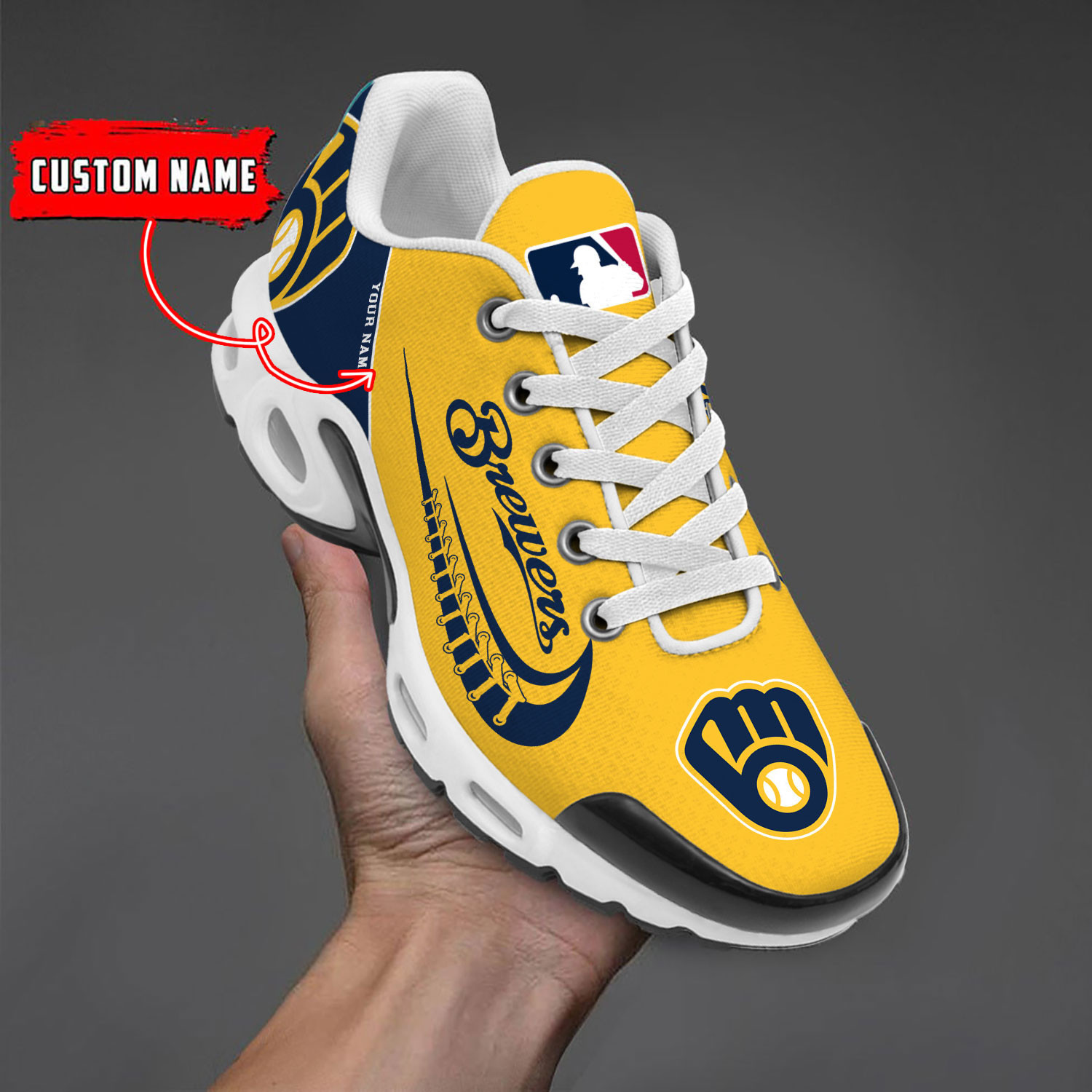 Sportswearmerch Milwaukee Brewers MLB TN Shoes Sneakers For Men And Women