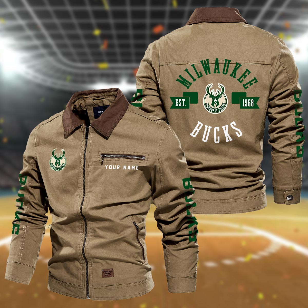Sportswearmerch Milwaukee Bucks NBA Lapel Jacket For Fan