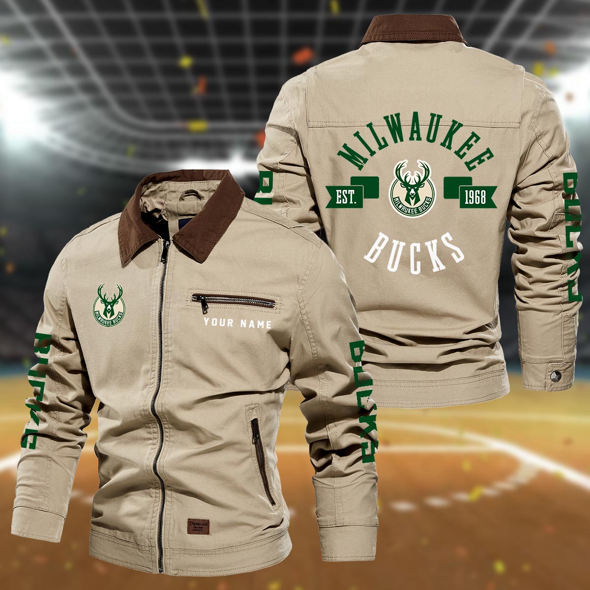 Sportswearmerch Milwaukee Bucks NBA Lapel Jacket For Fan