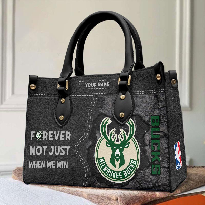 Sportswearmerch Milwaukee Bucks NBA Leather Handbag For Fan