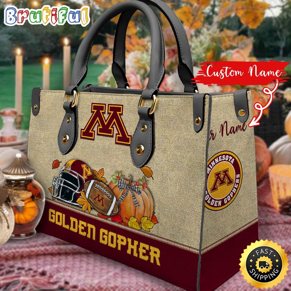 Sportswearmerch Minnesota Golden Gophers NCAA Autumn Leather Handbag For Fan