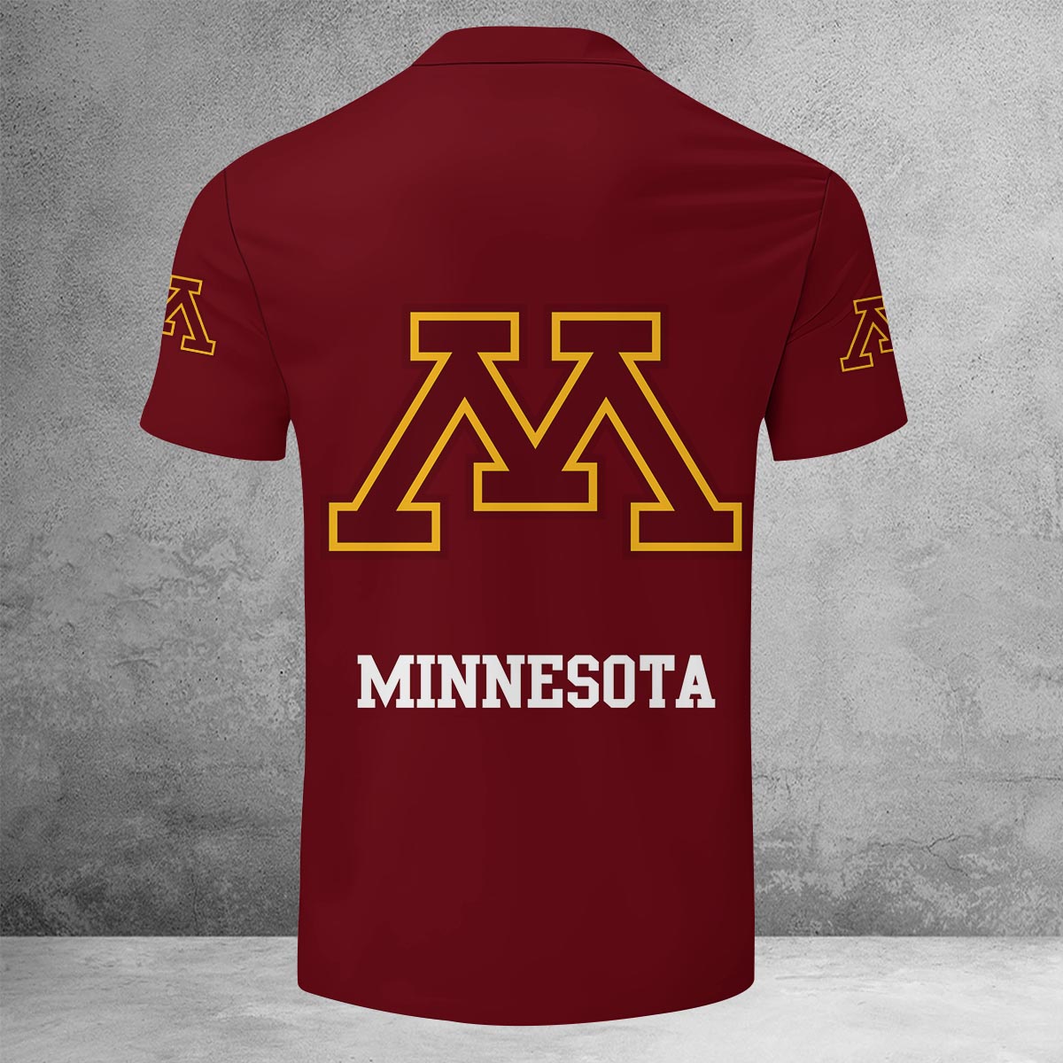 Sportswearmerch Minnesota Golden Gophers NCAA Lapel Zip Polo Shirt For Fan