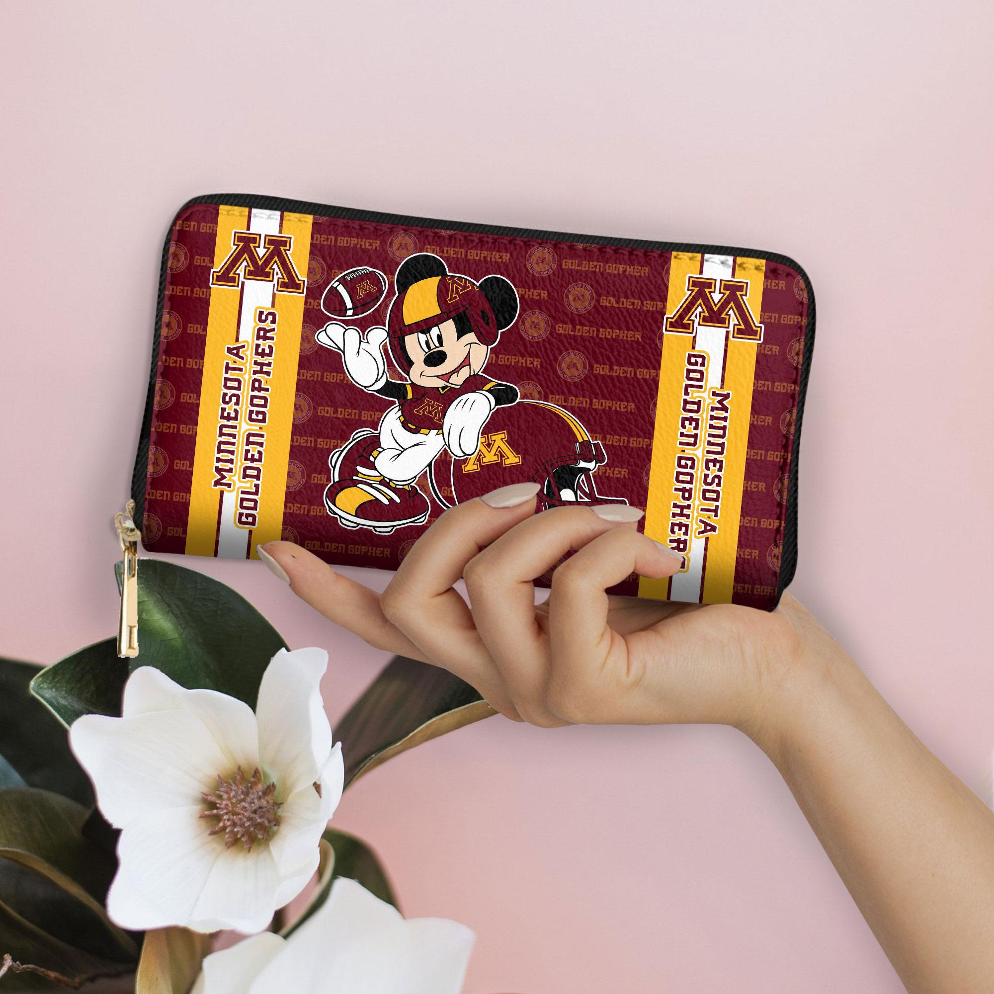 Sportswearmerch Minnesota Golden Gophers NCAA x Mickey Women Leather Handbag For Fan